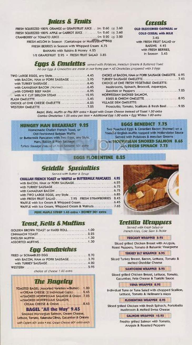 The Villiage Den - New York, NY menu_pic