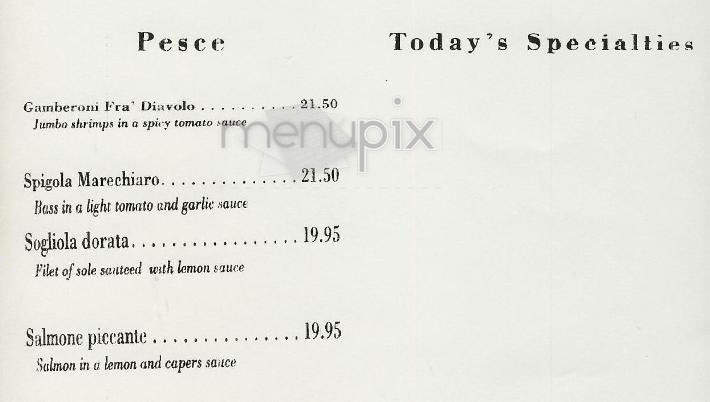Volare - New York, NY menu_pic