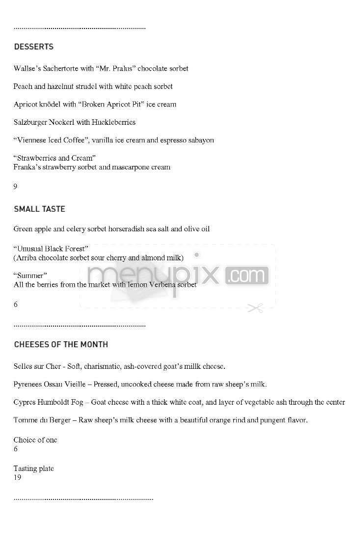 Wallse - New York, NY menu_pic