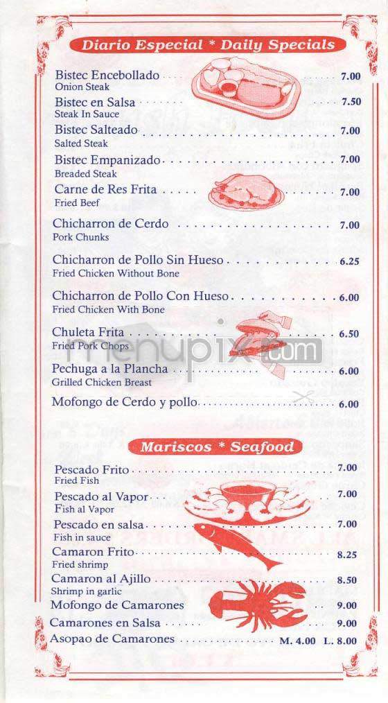 Weekend Spanish Food - New York, NY menu_pic