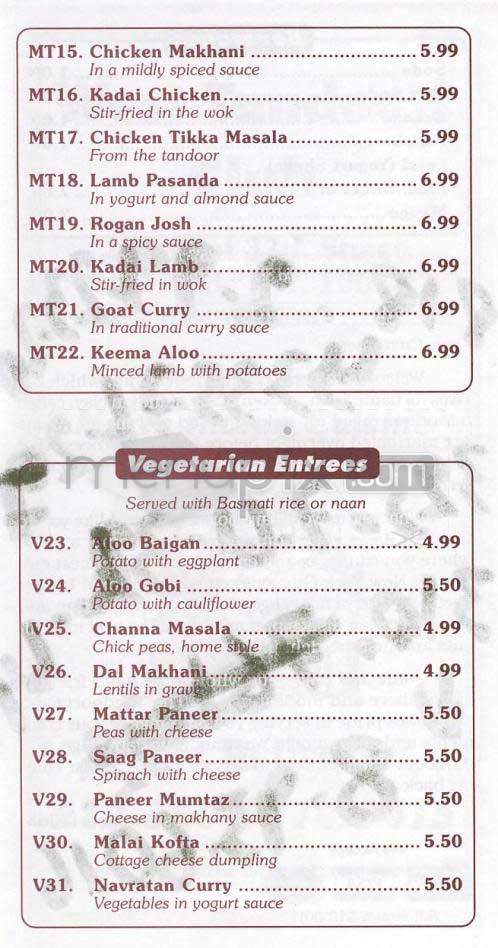 West Tandoori Club - New York, NY menu_pic