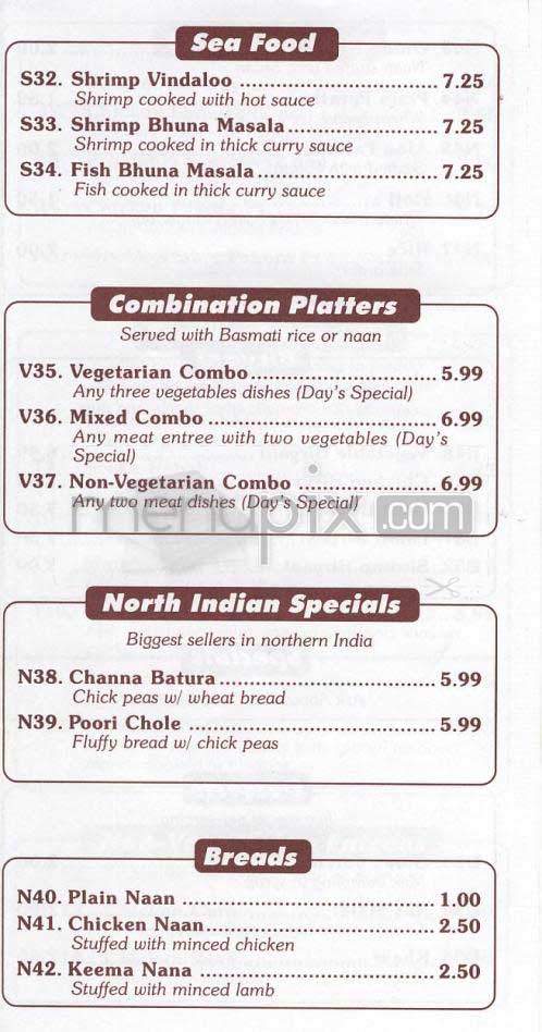 West Tandoori Club - New York, NY menu_pic
