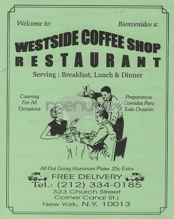 Westside Coffee Shop II - New York, NY menu_pic