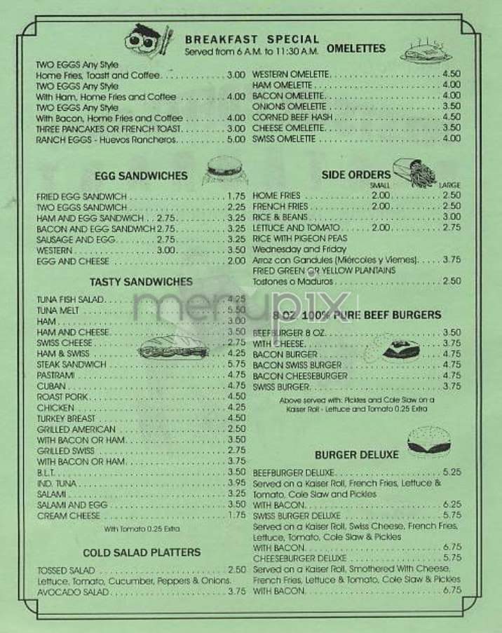 Westside Coffee Shop II - New York, NY menu_pic
