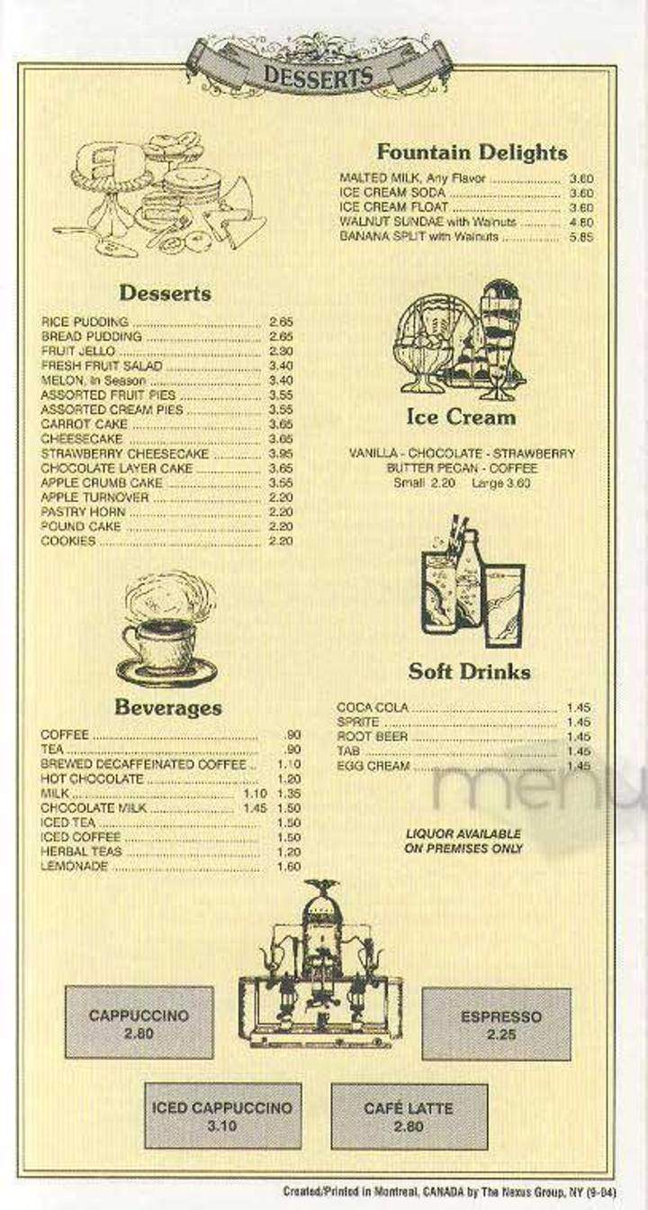 Westside - New York, NY menu_pic