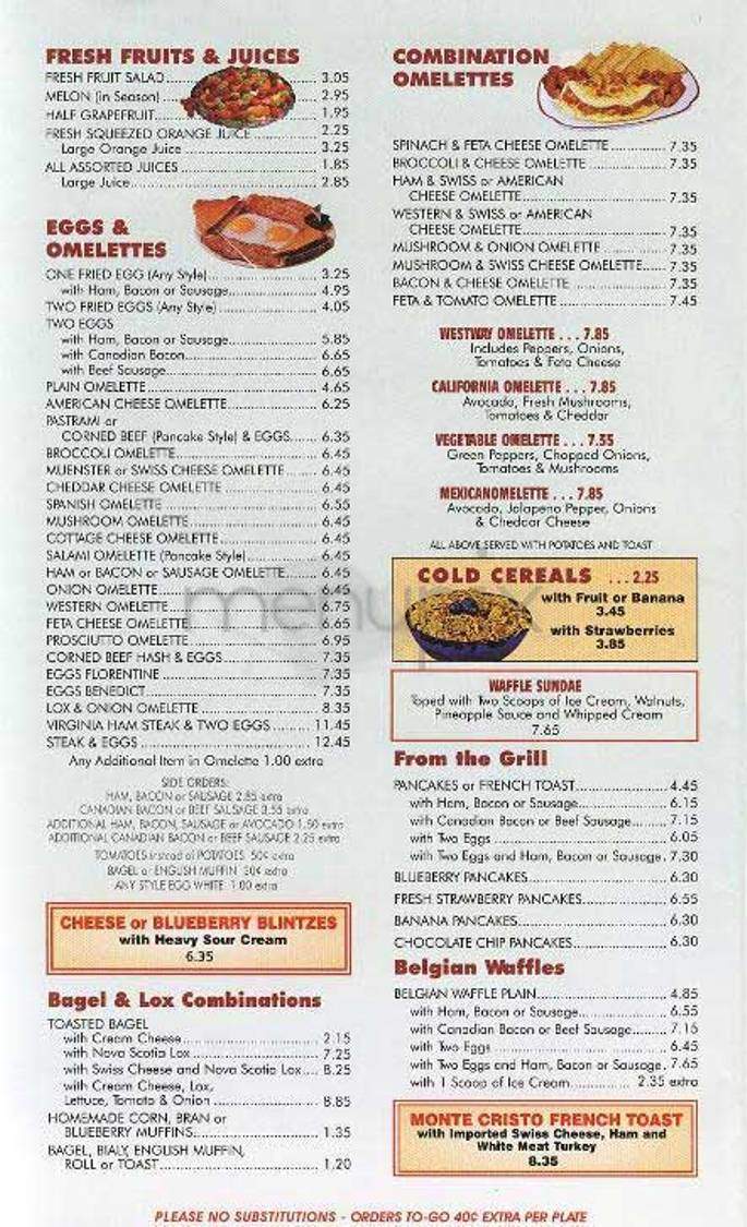 Westway Diner - New York, NY menu_pic