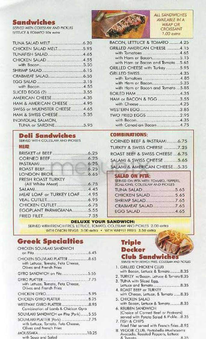 Westway Diner - New York, NY menu_pic