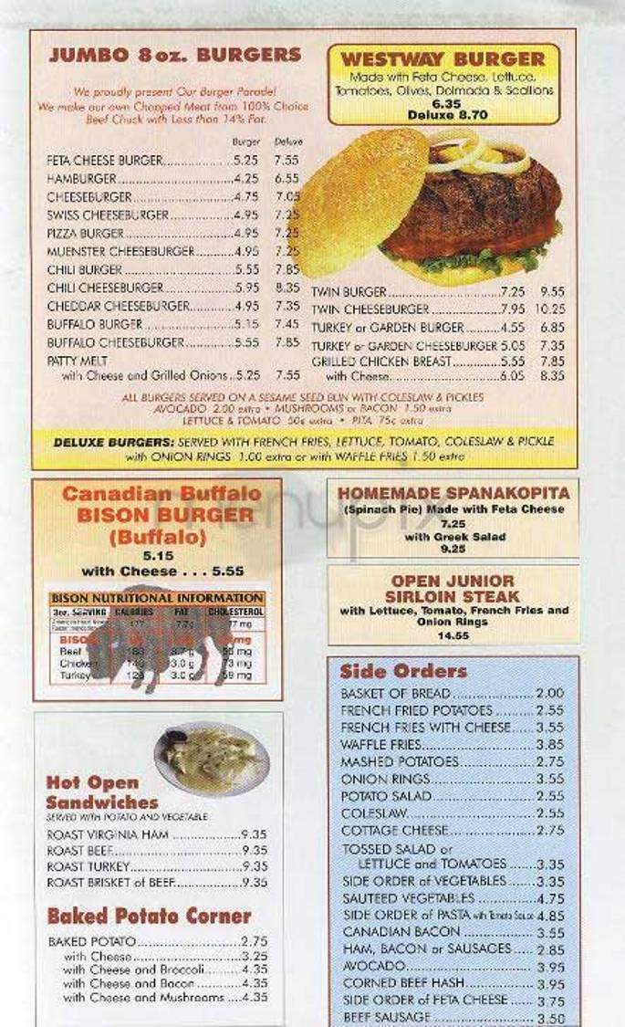 Westway Diner - New York, NY menu_pic