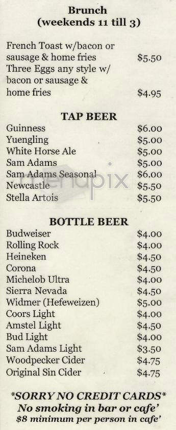 White Horse Tavern - New York, NY menu_pic