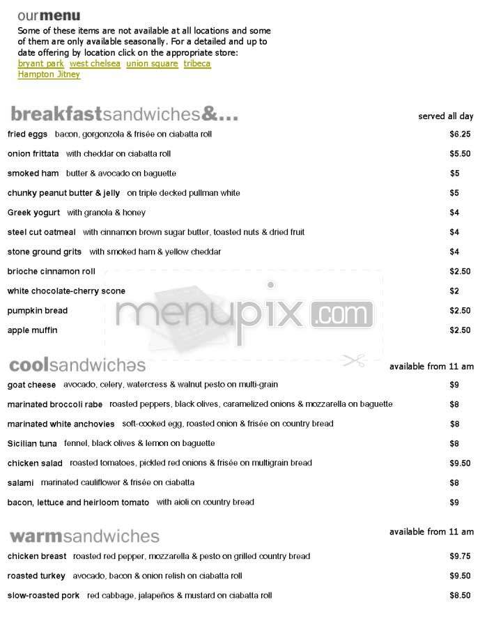 'wichcraft - New York, NY menu_pic
