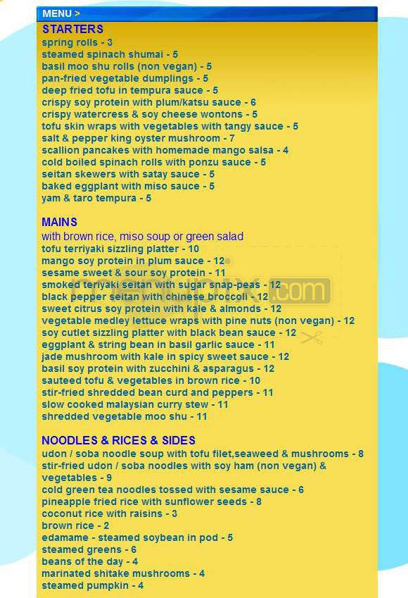 Wild Ginger - New York, NY menu_pic