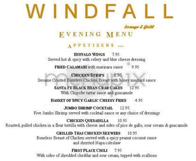Windfall - New York, NY menu_pic