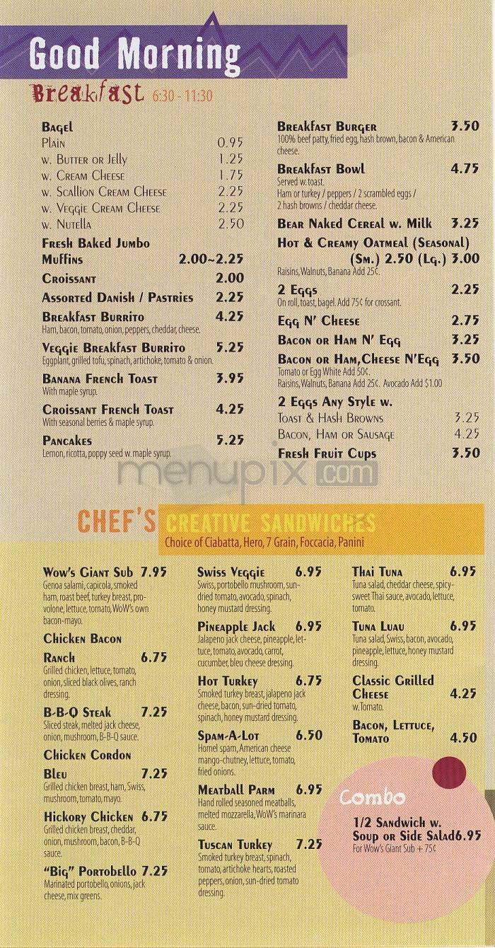 WOW Cafe - Baton Rouge, LA menu_pic