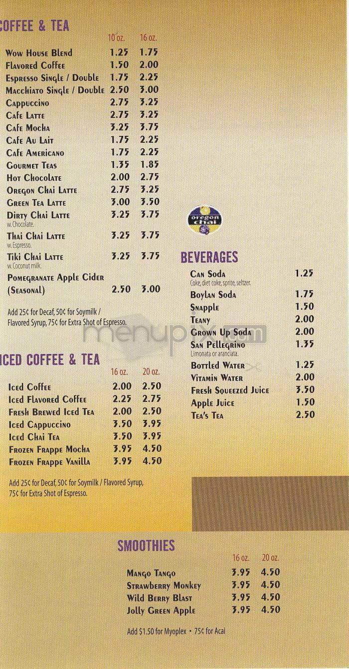 WOW Cafe - Baton Rouge, LA menu_pic
