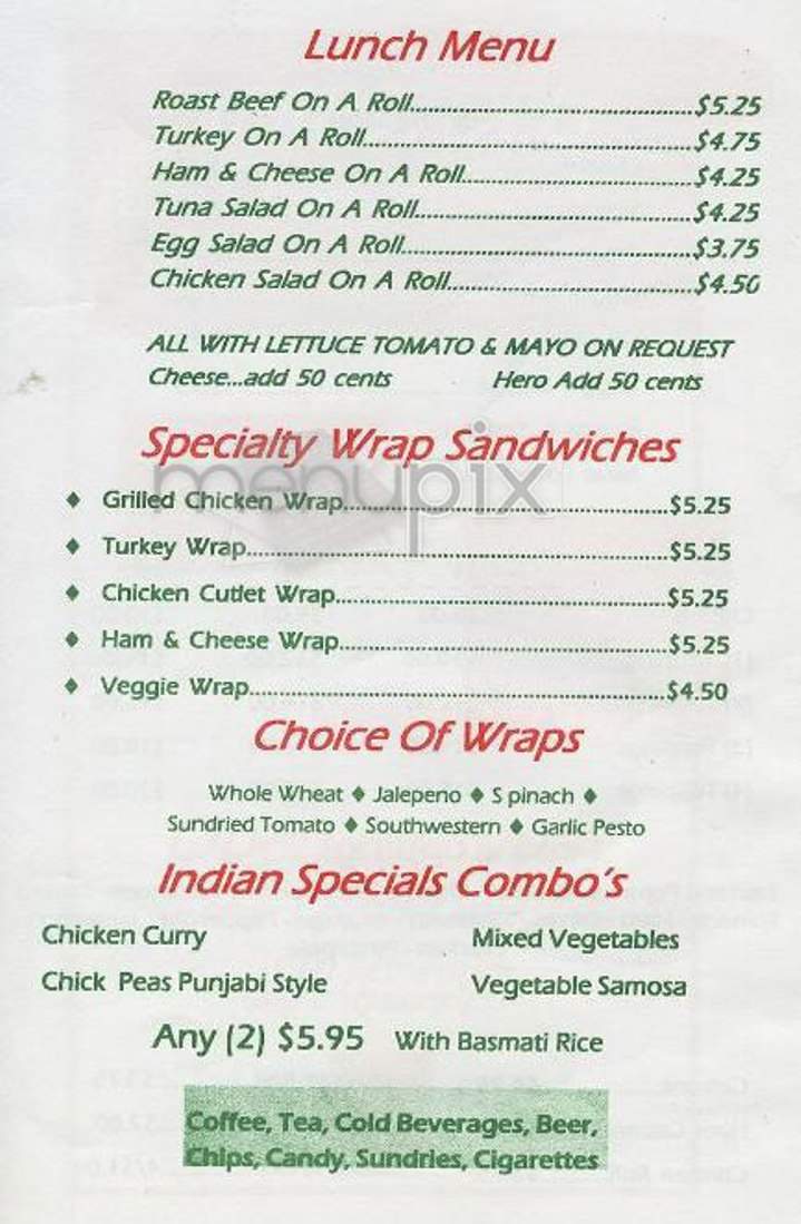 Xpress Deli - New York, NY menu_pic