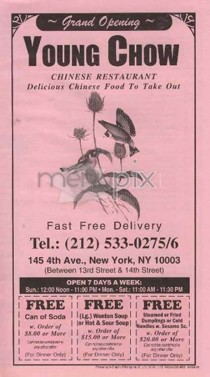 Young Chow - New York, NY menu_pic