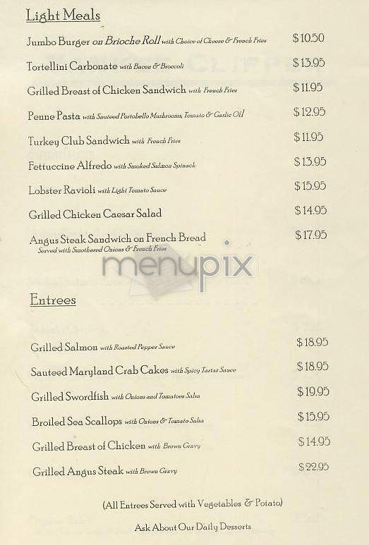 Yankee Clipper - New York, NY menu_pic