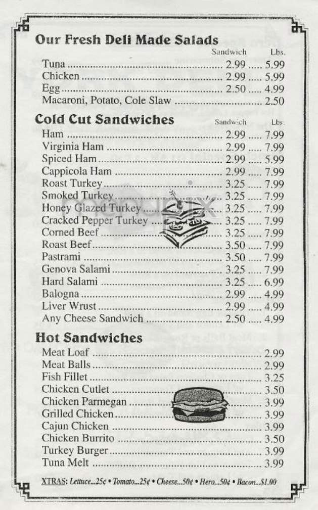 York Deli - New York, NY menu_pic