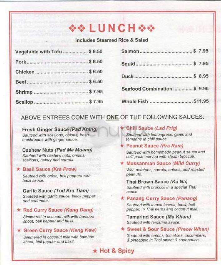 Yum Yum Bangkok - New York, NY menu_pic
