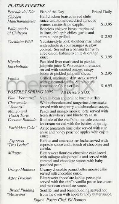 Zarela - New York, NY menu_pic