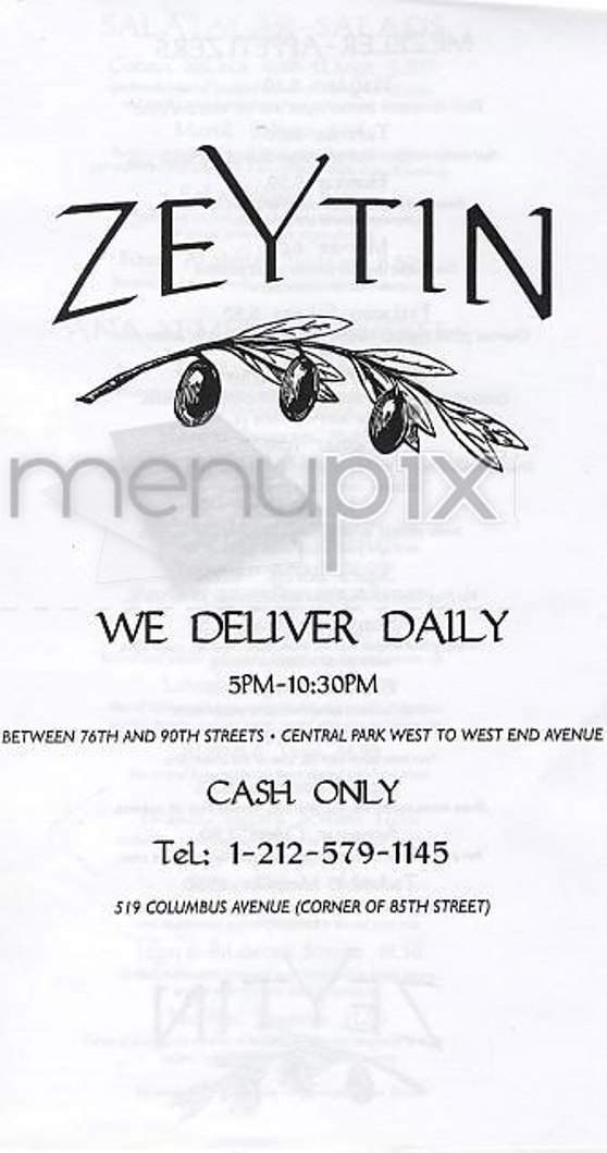 Zeytin - New York, NY menu_pic