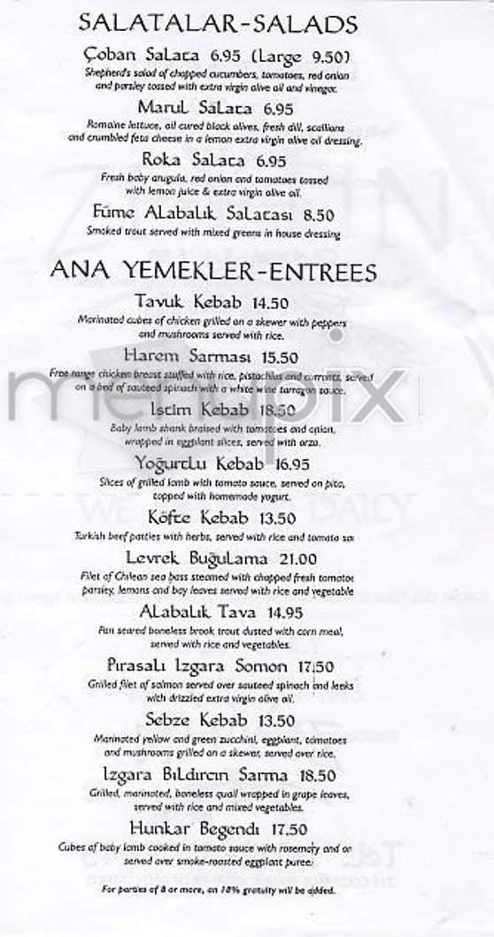 Zeytin - New York, NY menu_pic