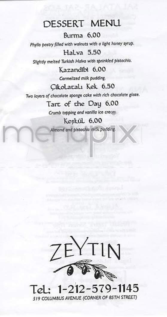 Zeytin - New York, NY menu_pic