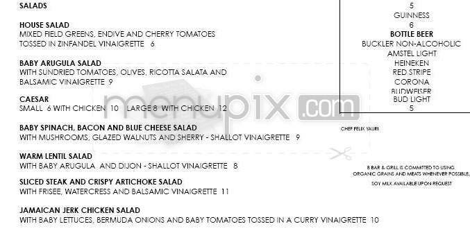 Bowery Bar - New York, NY menu_pic