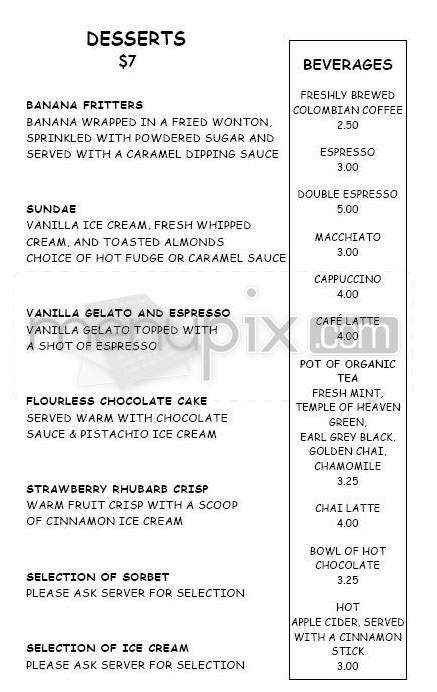 Bowery Bar - New York, NY menu_pic
