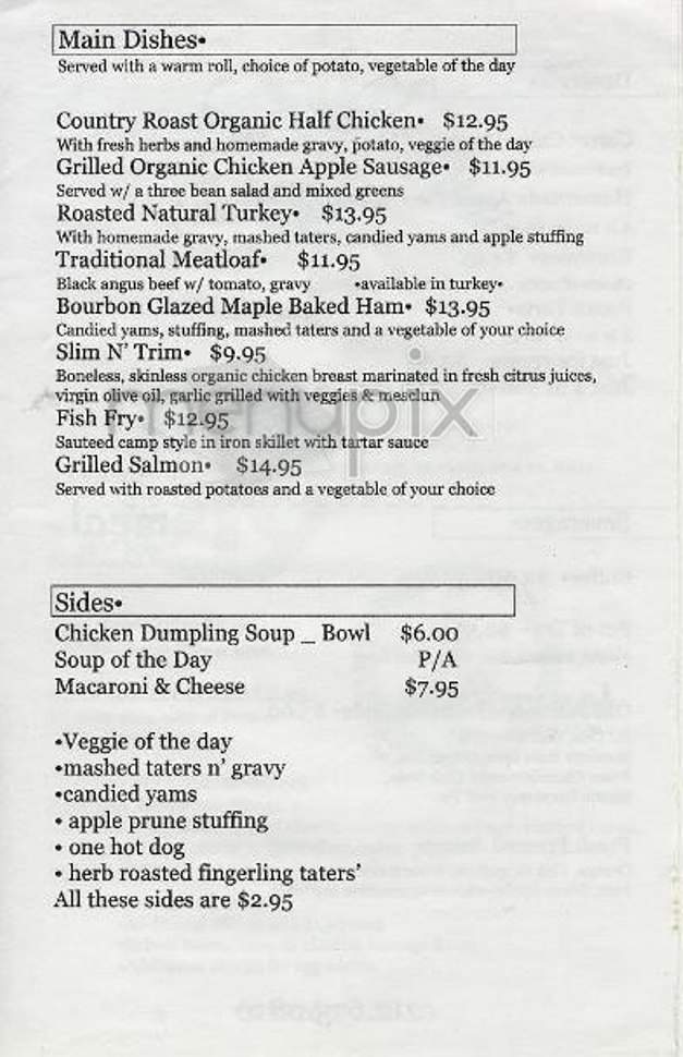 Chick Inn - New York, NY menu_pic