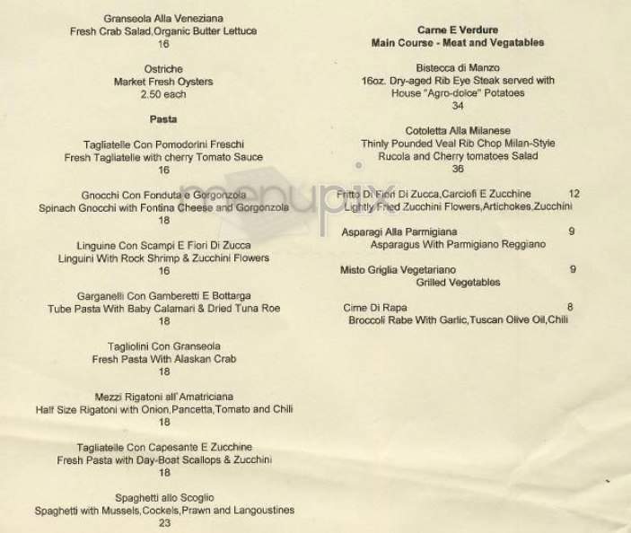 da Giacomo Ristorante - New York, NY menu_pic