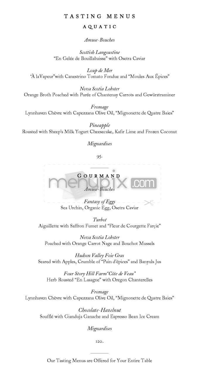 Eleven Madison Park - New York, NY menu_pic