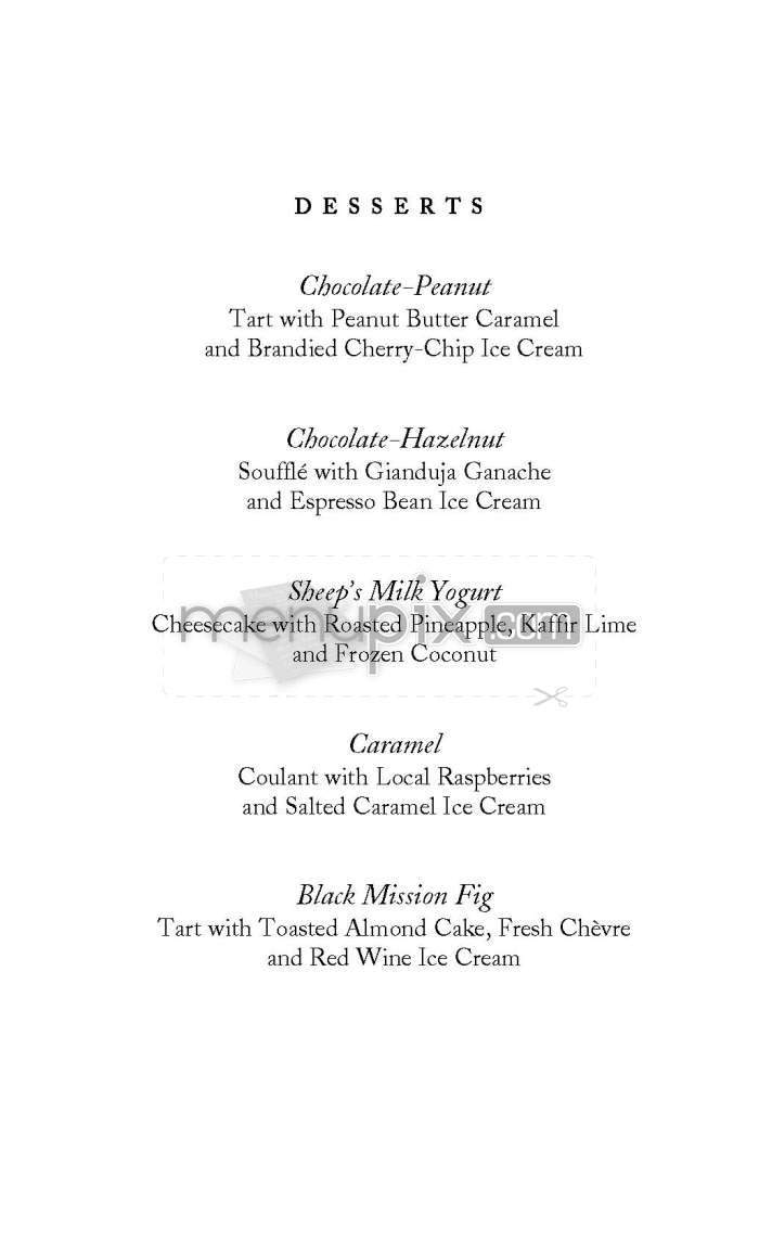 Eleven Madison Park - New York, NY menu_pic