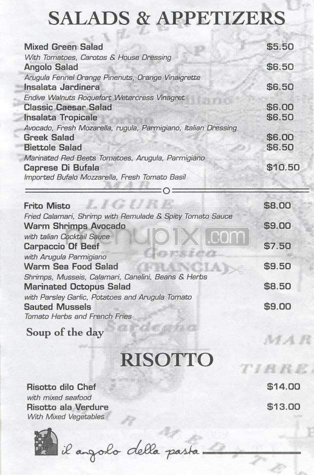 il angolo della pasta - New York, NY menu_pic