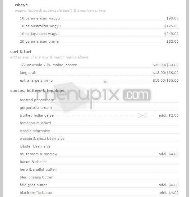 Kobe Club - New York, NY menu_pic