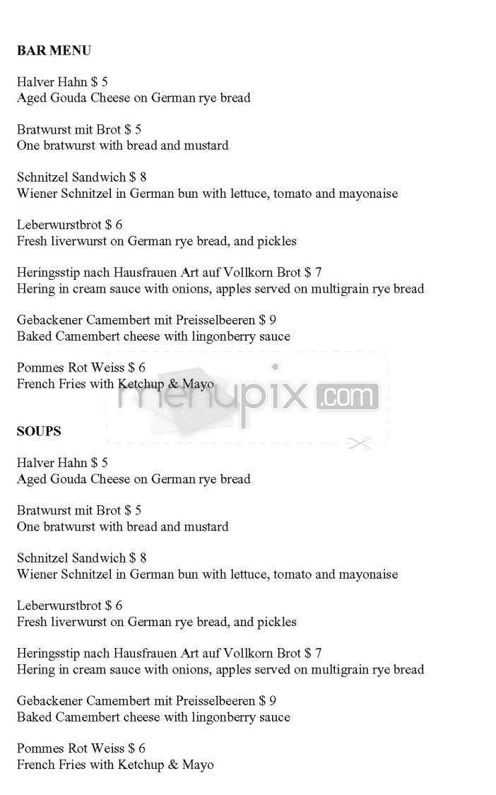 Loreley - New York, NY menu_pic