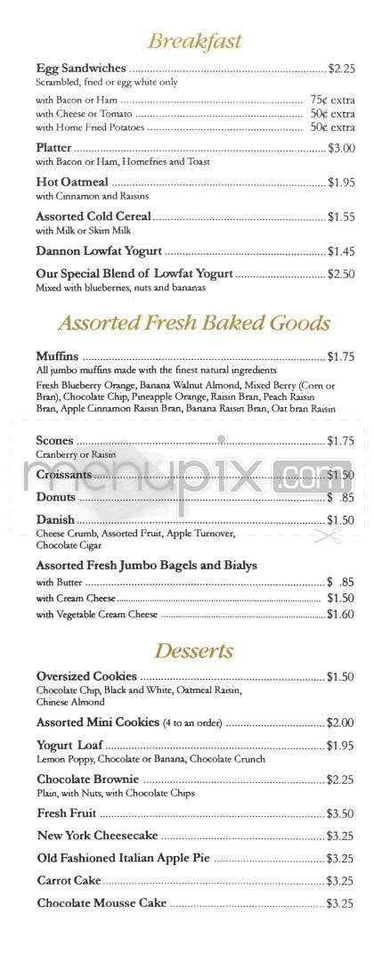 Lyn's Cafe - New York, NY menu_pic