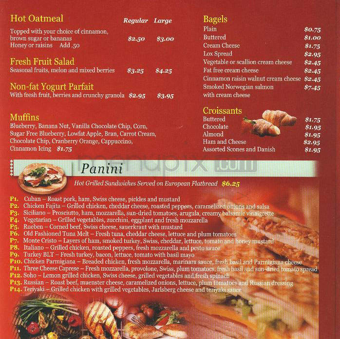 Market Place Cafe - New York, NY menu_pic