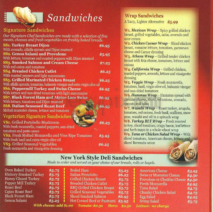 Market Place Cafe - New York, NY menu_pic