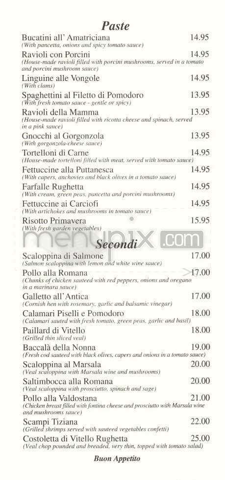 Rughetta Ristorante - New York, NY menu_pic