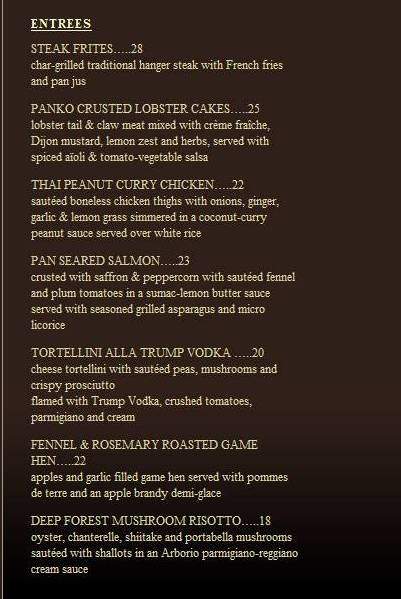 Trump Grill - New York, NY menu_pic