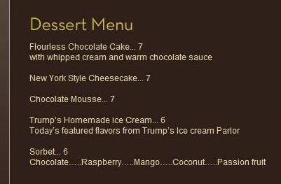 Trump Grill - New York, NY menu_pic