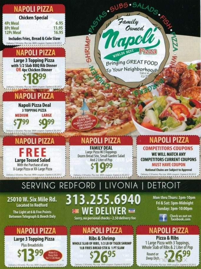/1014080/Napolis-Pizzeria-Redford-MI - Redford, MI