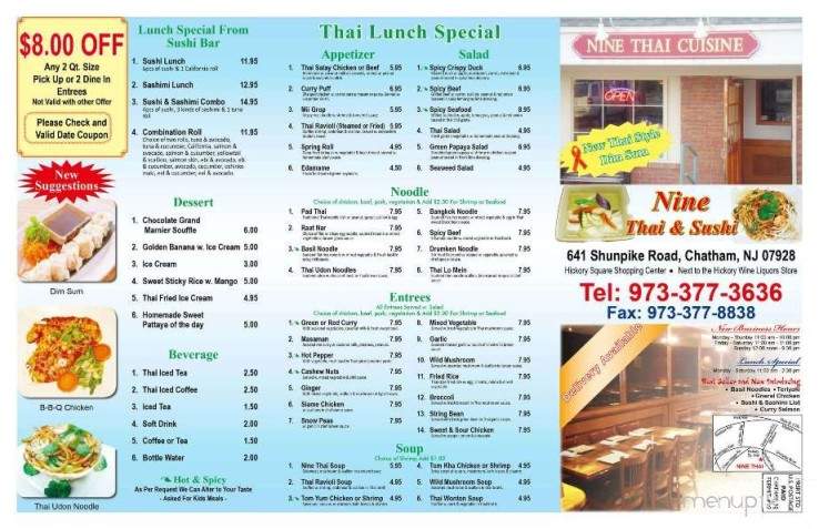 /3008098/Nine-Thai-Cuisine-Chatham-NJ - Chatham, NJ
