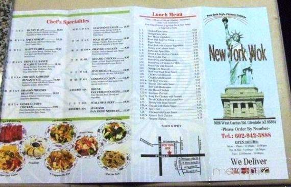 New York Wok - Glendale, AZ menu_pic