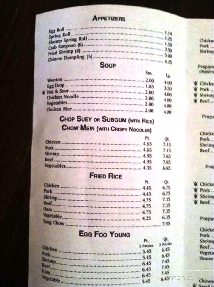 New China Moon - Livonia, MI menu_pic