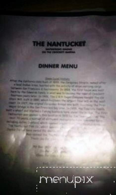 Nantucket Restaurant - Crockett, CA menu_pic