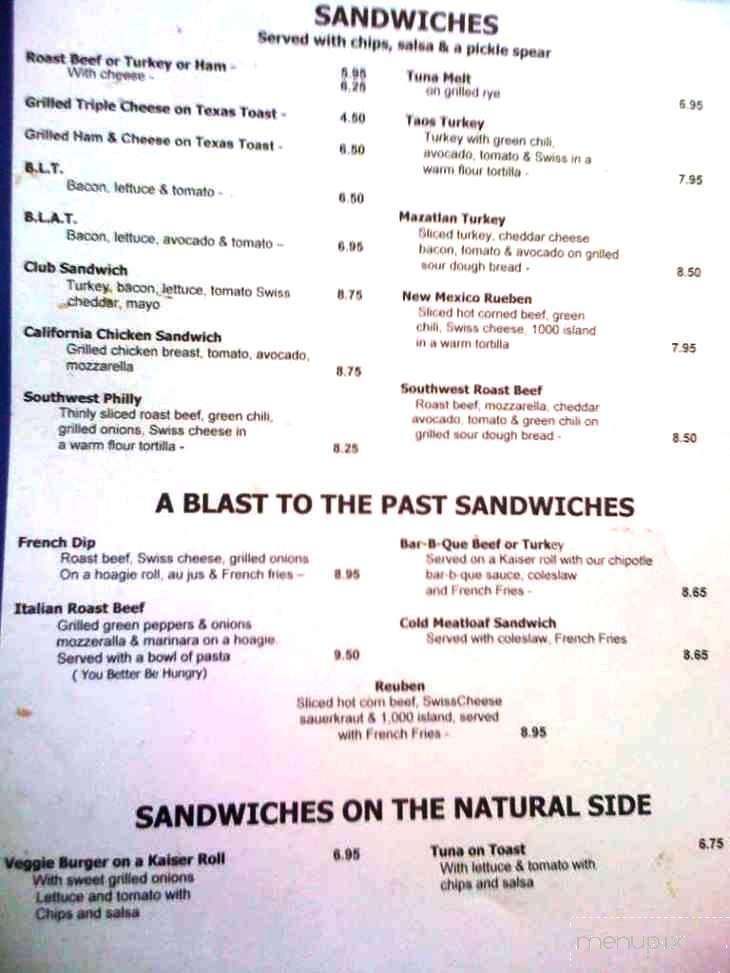 Owl Cafe - Albuquerque, NM menu_pic