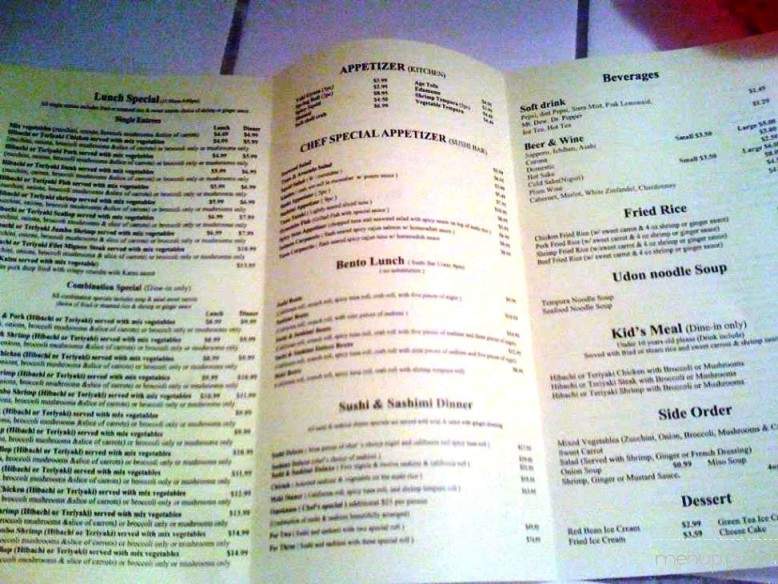 Osaka Japanese Cuisine - Matthews, NC menu_pic