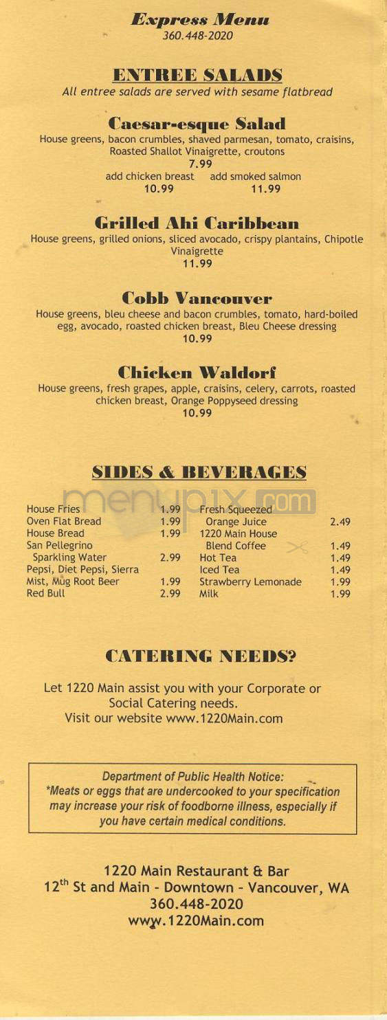 1220 Main Street - Vancouver, WA menu_pic